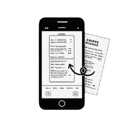 AI receipt scan with mobile